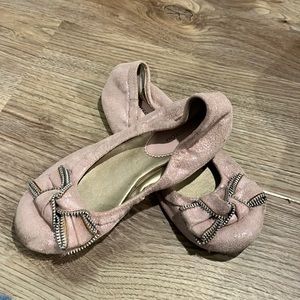 Nordstrom Pink Ballet Flats Zipper Detail
